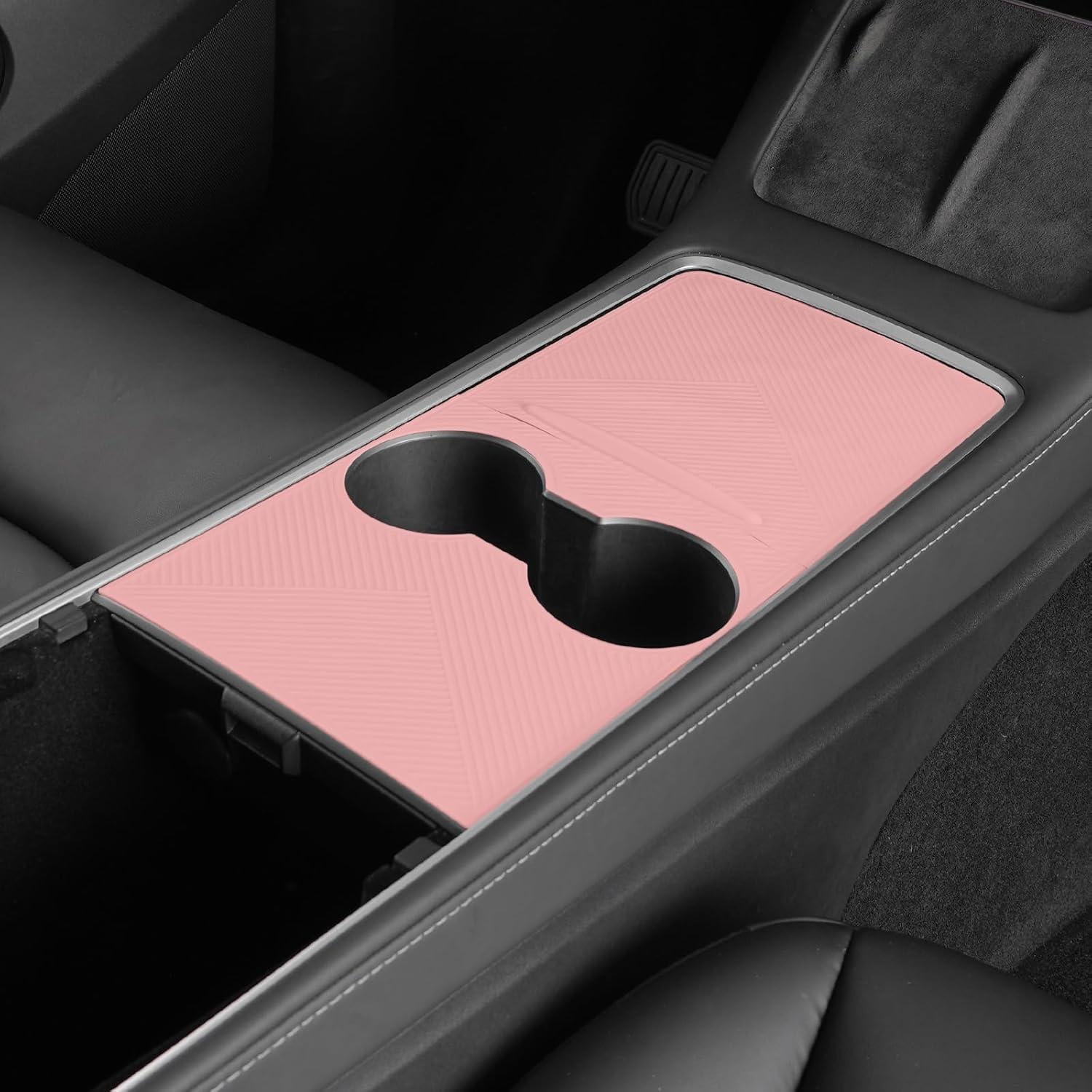 Tesla Center Console Silicone Wrap Kit for Model 3 Highland 2024-2025 & Model Y Juniper 2025 2026 & Model 3 (2021-2023) & Model Y (2021-2024) No Adhesive Electrostatic Adsorption Cover