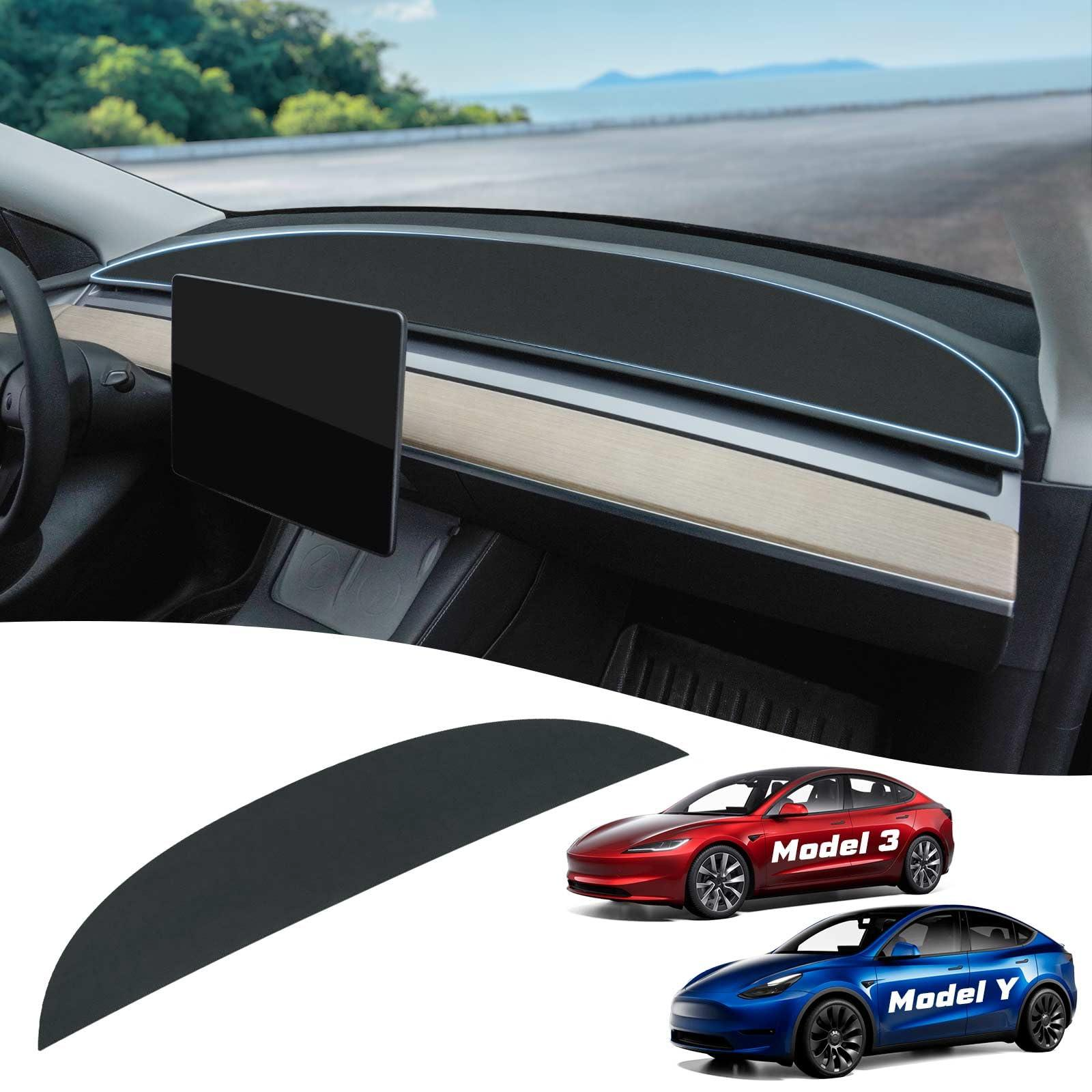 Tesla Model 3 Y Dashboard Cover Anti-Glare Suede Pad Sun Protection Mat for Model 3 2017-2023 & Model Y 2021-2024 Accessories