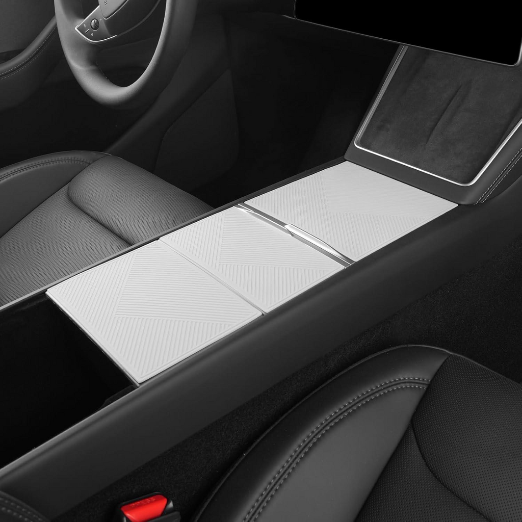 Tesla Center Console Silicone Wrap Kit for Model 3 2021-2023 & Model Y 2021-2024 & Model 3 Highland 2024 2025& Model Y & Juniper 2025 2026 Electrostatic Adsorption Cover