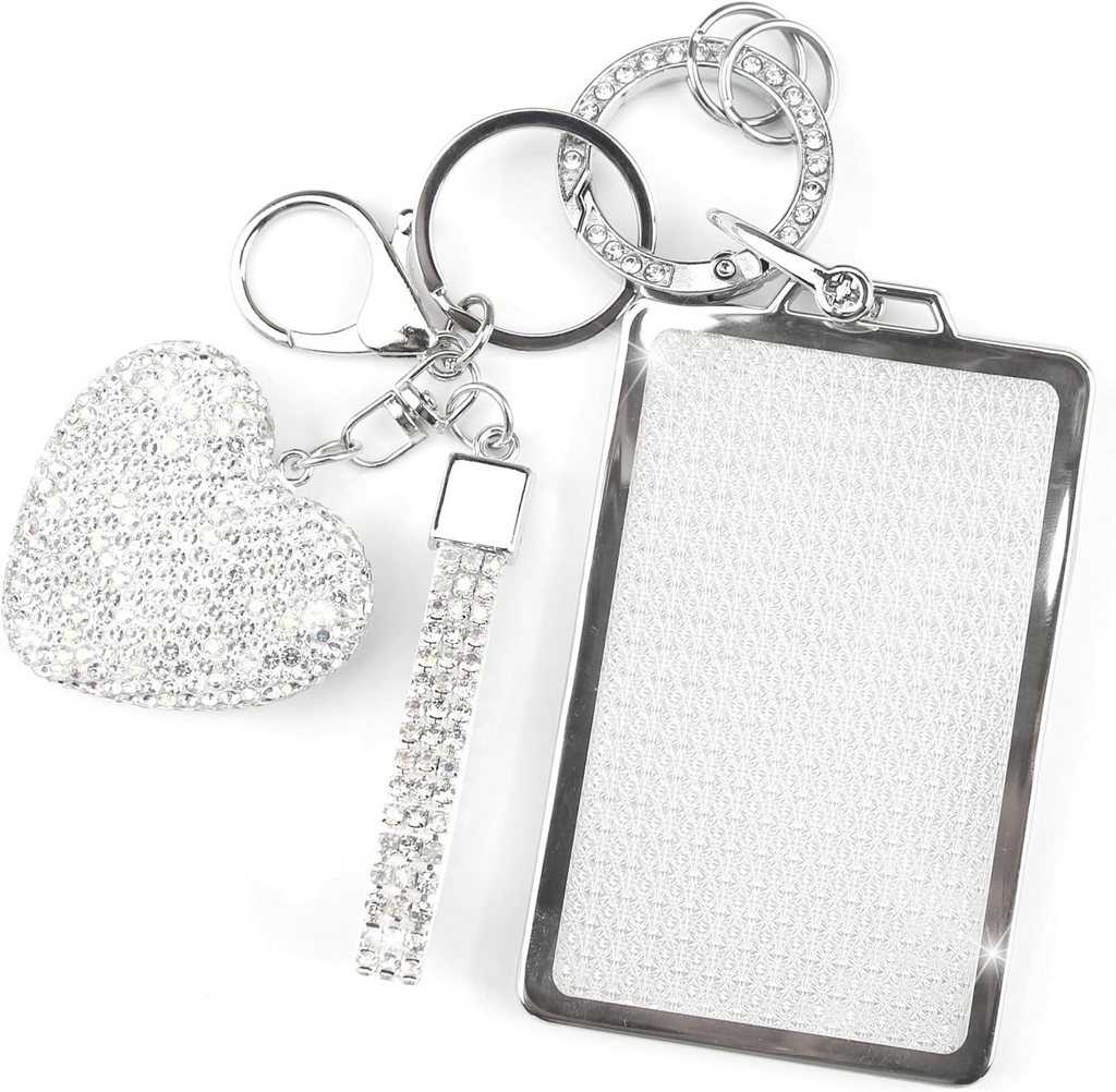 Key Fob Cover with Diamond Keychain Fit for Tesla Car Key Holder Case Compatible with Tesla Model 3 and Model Y Smart Remote Key Protector