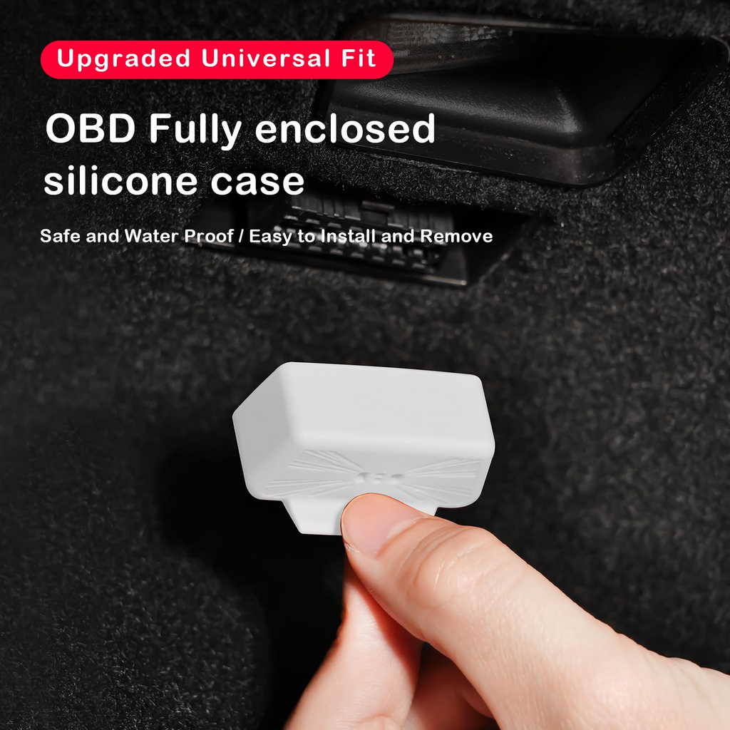 Tesla OBD Port Lid, for Model 3 / Model Y / Model X / Model S, Vehicle OBD Port Waterproof and Dustproof Silicone Protector Cover, Automotive Interior Socket Cover Accessories, Universal Fit