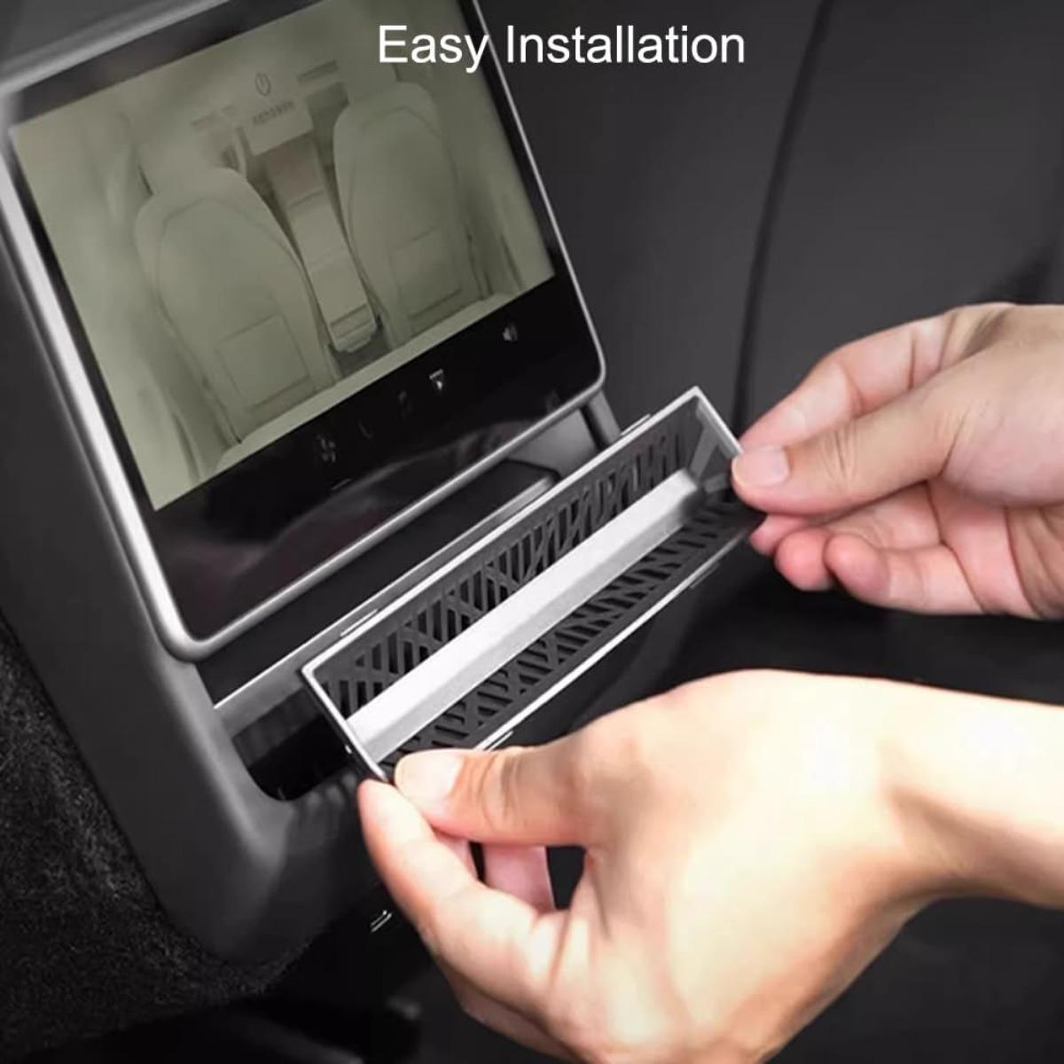 for Model 3 Highland 2024 2025 & Model Y Juniper 2025 2026 Rear Condition Air Vent Outlet Cover Air Flow Vent Grille Protection Compatible Accessories