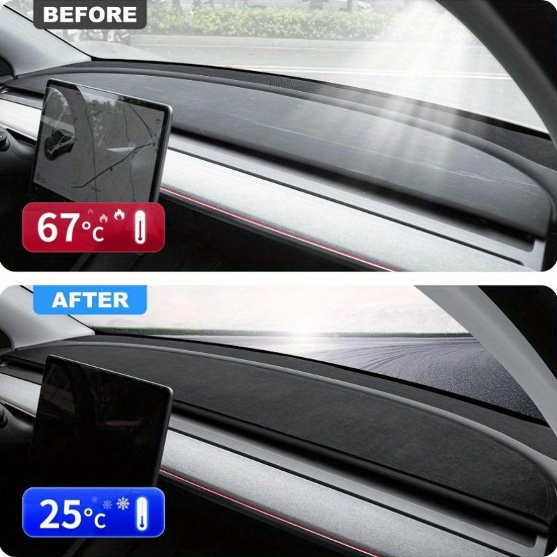 Tesla Model 3 Y Dashboard Cover Anti-Glare Suede Pad Sun Protection Mat for Model 3 2017-2023 & Model Y 2021-2024 Accessories