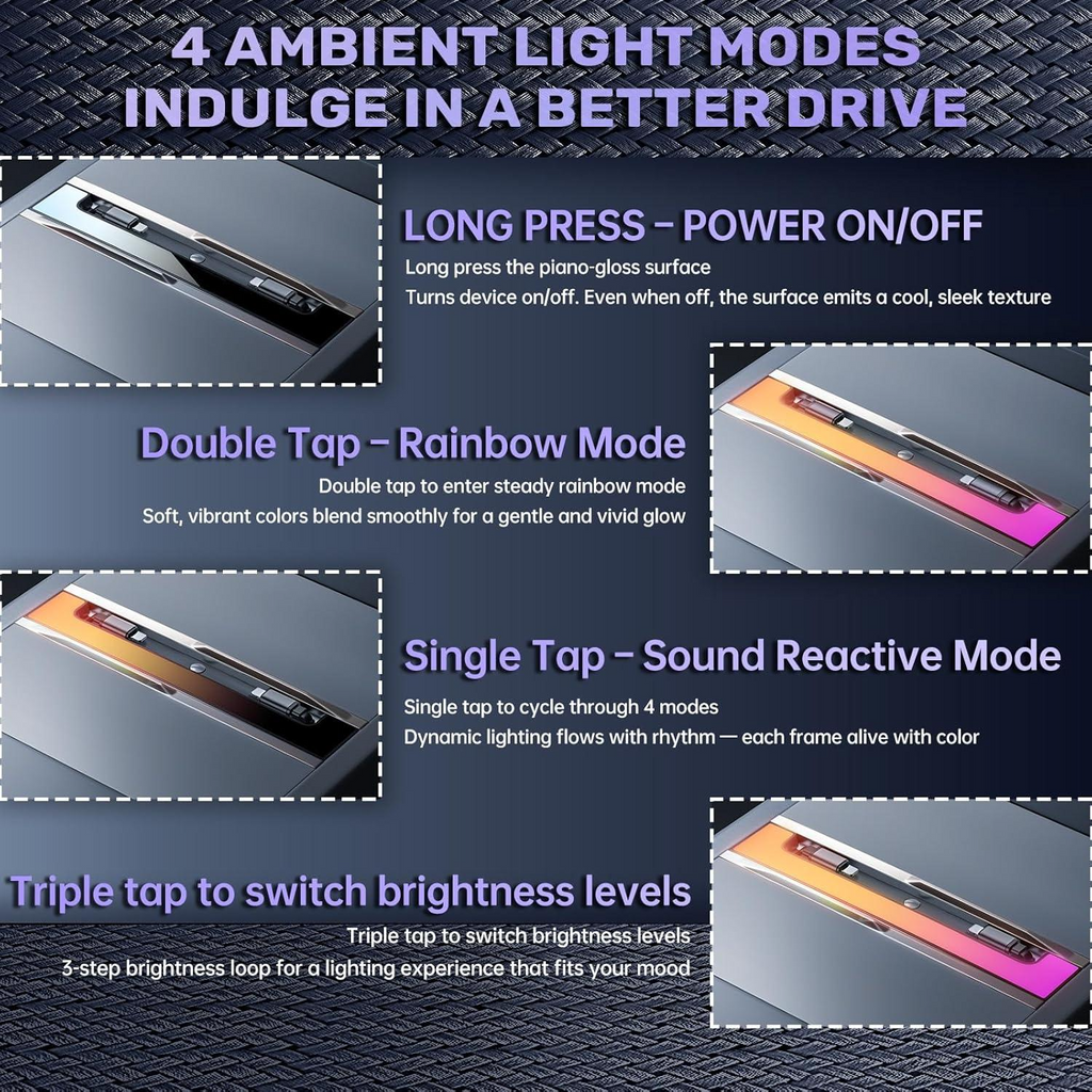 [ Fourth Generation ] Type-C 60W & PD 27W,Double 35in Telescopic USB Hub for Tesla Model Y Juniper 2025 2026 Model 3 Highland 2024 2025 with RGB Ambient Light, 120W Dual Type-C Fast Charger Multi Ports Docking Station Retractable Cable fit Center Console