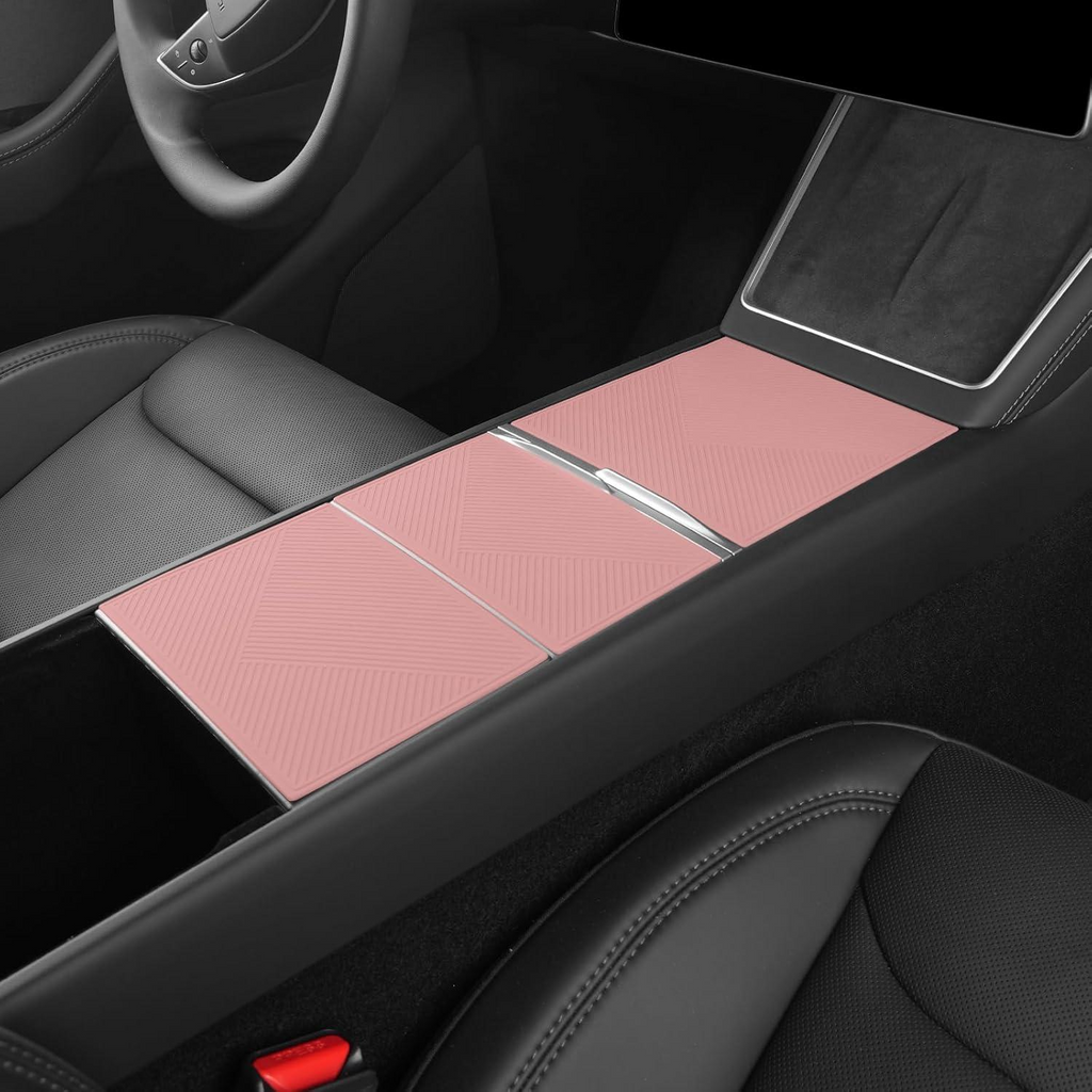 Tesla Center Console Silicone Wrap Kit for Model 3 2021-2023 & Model Y 2021-2024 & Model 3 Highland 2024 2025& Model Y & Juniper 2025 2026 Electrostatic Adsorption Cover