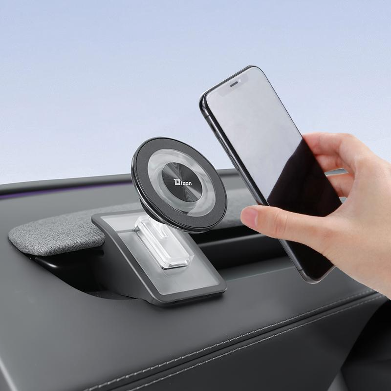 [ Dizon ] Magnetic Phone Mount for Tesla Model 3 (2021-2023) & Model Y (2021-2024) & Model 3 Highland 2024 2025 & Model Y Juniper 2025 2026, Strong Grip, 360° Adjustable, Dashboard Car Holder 2025, Compatible with iPhone MagSafe 17/16/15/14/13/12