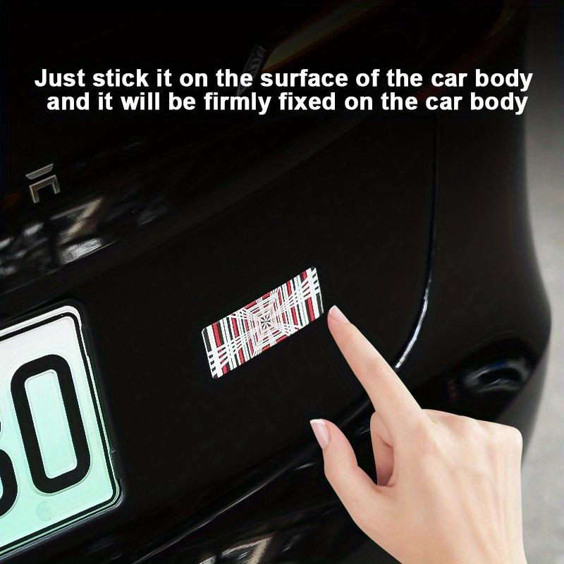 3D PLAID Logo Car Rear Trunk Fender Badge Emblem Sticker Decals For Tesla Model 3 X Y S Auto Styling Accessories