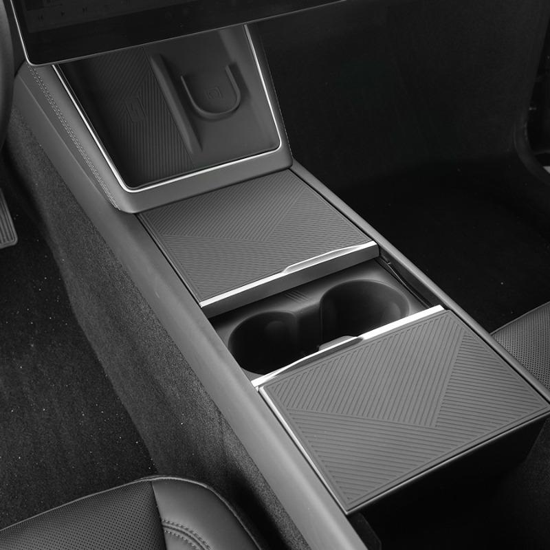 [ Glue-Free Instalation ] Tesla 2025 2026 Model Y Juniper & 2024 2025 Model 3 Highland Central Control Interior Silicone Modification Accessory for Enhanced Aesthetics