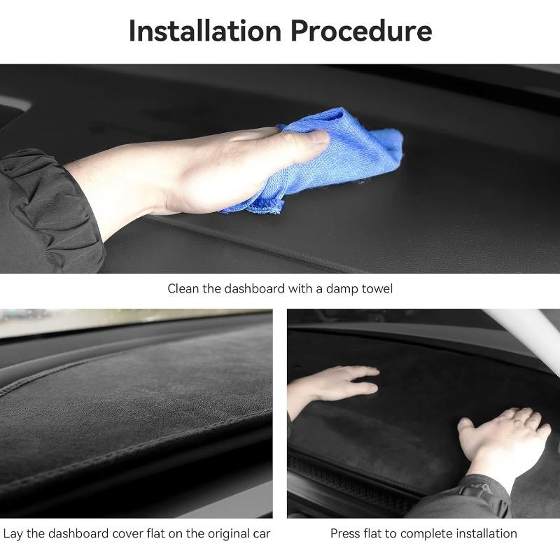 Tesla Model 3 Y Dashboard Cover Anti-Glare Suede Pad Sun Protection Mat for Model 3 2017-2023 & Model Y 2021-2024 Accessories