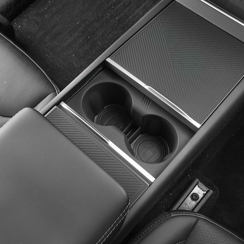 [ Glue-Free Instalation ] Tesla 2025 2026 Model Y Juniper & 2024 2025 Model 3 Highland Central Control Interior Silicone Modification Accessory for Enhanced Aesthetics