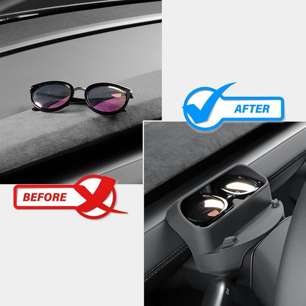 Accessories for Tesla Model 3 (2021-2023) & Model Y (2021-2024) & Model 3 Highland 2024 2025 & Model Y Juniper 2025 2026 Instrument Panel (Driver Side) Silicone Storage Tray with Phone Holder and Key Chains Box - Anti-Slip