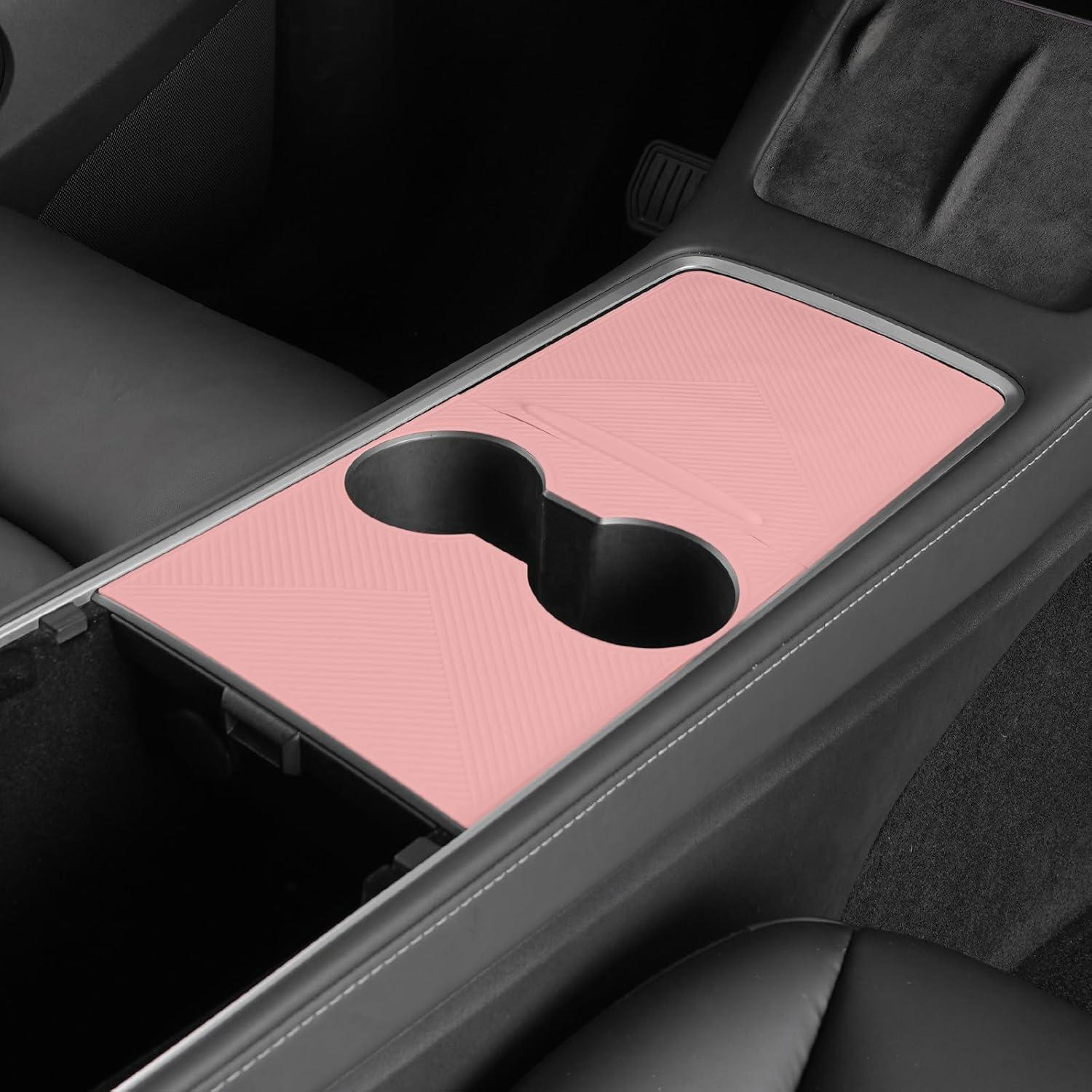 Tesla Center Console Silicone Wrap Kit for Model 3 Highland 2024-2025 & Model Y Juniper 2025 2026 & Model 3 (2021-2023) & Model Y (2021-2024) No Adhesive Electrostatic Adsorption Cover