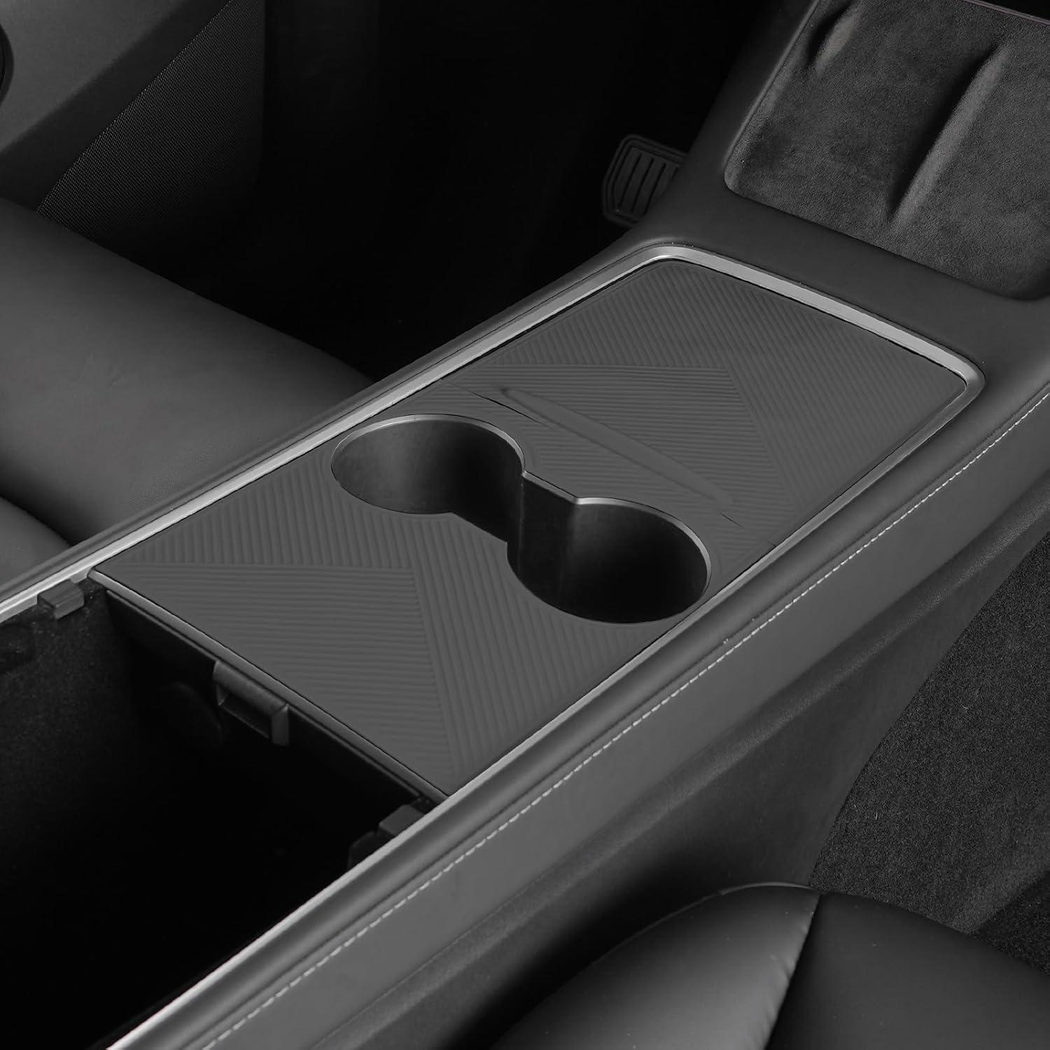 Tesla Center Console Silicone Wrap Kit for Model 3 2021-2023 & Model Y 2021-2024 & Model 3 Highland 2024 2025& Model Y & Juniper 2025 2026 Electrostatic Adsorption Cover