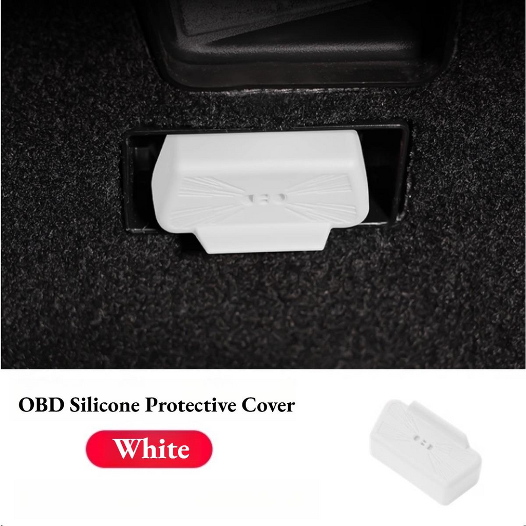 Tesla OBD Port Lid, for Model 3 / Model Y / Model X / Model S, Vehicle OBD Port Waterproof and Dustproof Silicone Protector Cover, Automotive Interior Socket Cover Accessories, Universal Fit