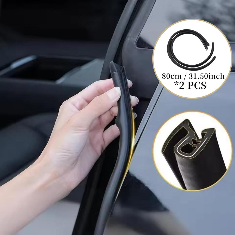 [ 31.50inch*2Pcs ] for Tesla Model 3/Y/X/S Car Door Edge Seal Strip Rubber Weatherstrip Waterproof Soundproof Auto Sealant Strip Vehicle Interior