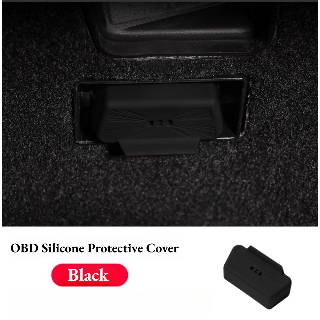 Tesla OBD Port Lid, for Model 3 / Model Y / Model X / Model S, Vehicle OBD Port Waterproof and Dustproof Silicone Protector Cover, Automotive Interior Socket Cover Accessories, Universal Fit