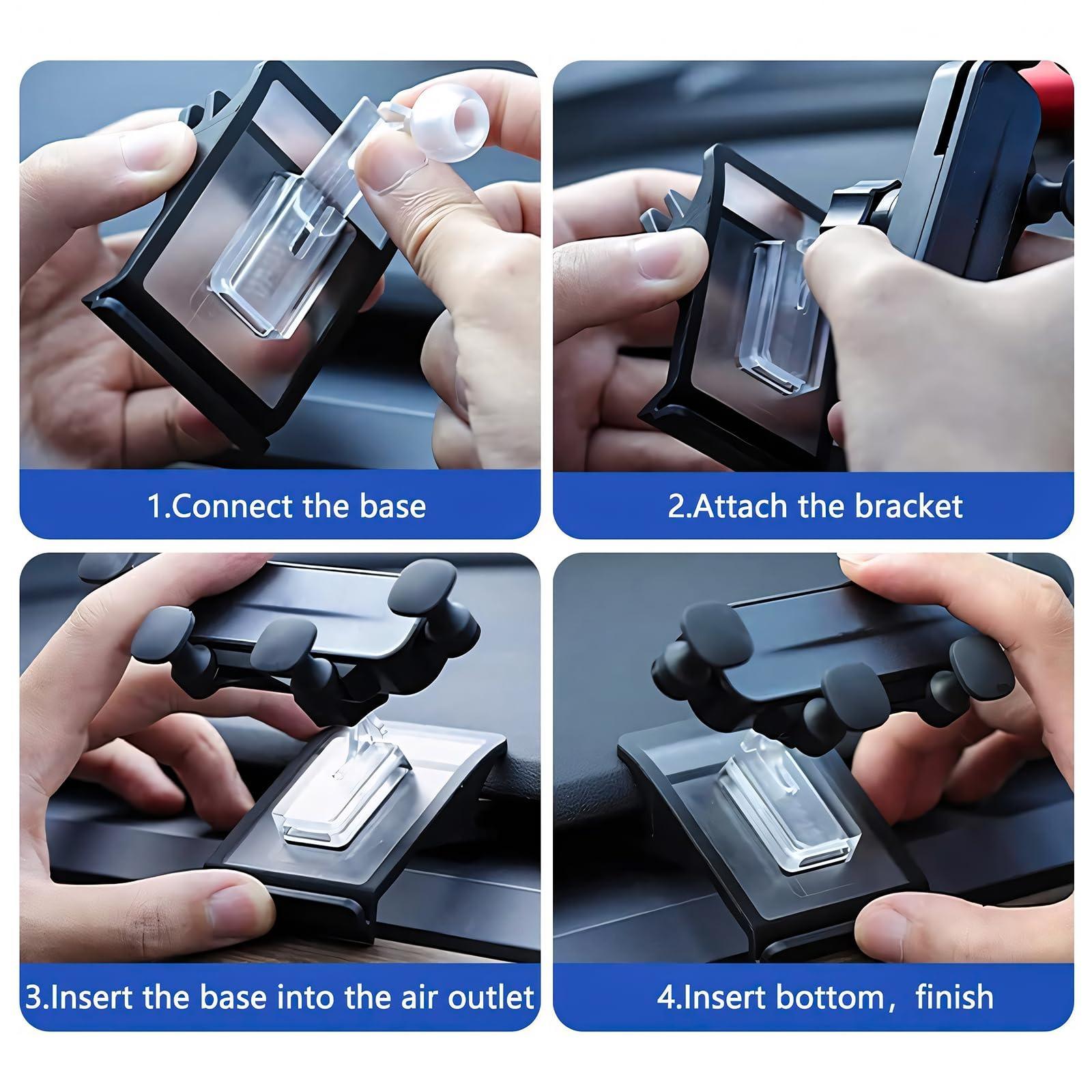 for Tesla Phone Mount Phone Holder Gravity Phone Holder Automatically Grip Foldable for Tesla Model 3 & Model Y & Model 3 Highland 2024-2025 & Model Y Juniper 2025-2026 Accessories 2024